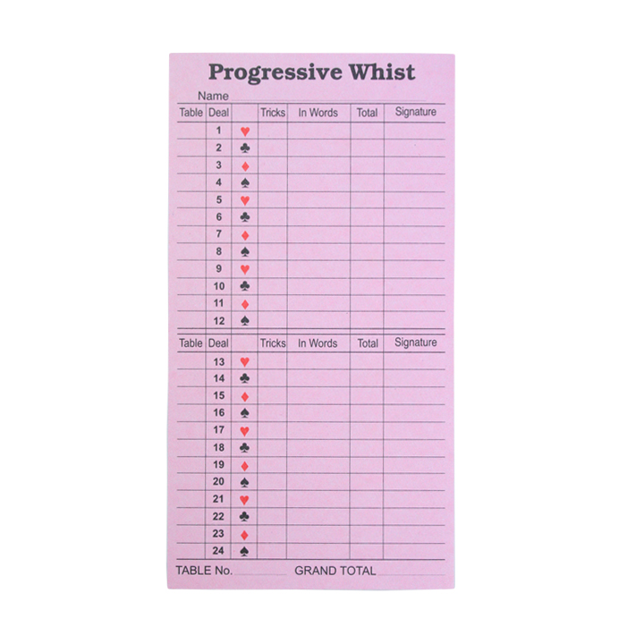 Various Scorecards - 50 per Pack